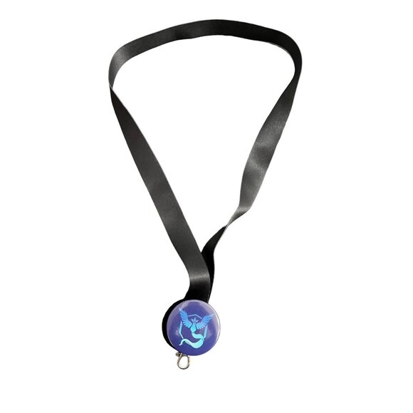 Pokemon Keychain Mystic Button Black Blue Lanyard - Picture 1 of 1